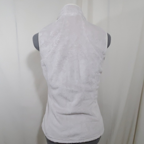 NORTH FACE Cream Fleece Vest Size SP - Picture 5 of 7